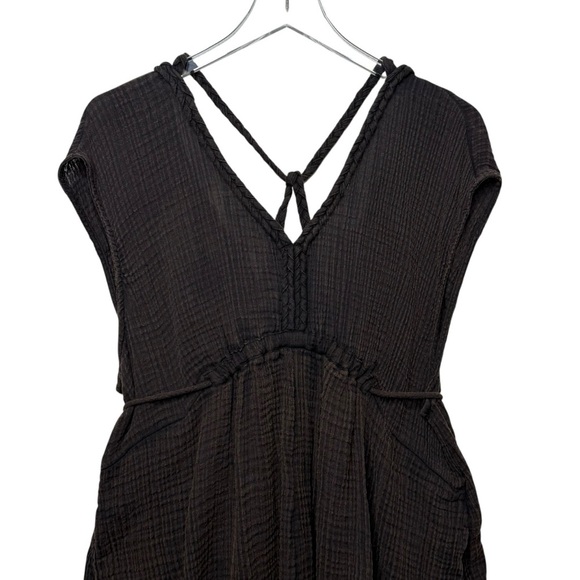 Anthropologie Molly Gauze Black Wash Women’s Oversized Cover-Up Romper Sz XL - Picture 4 of 13